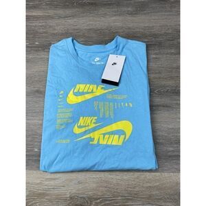 NEW NIKE SPORTSWEAR "Trademark Club+ Tee" MEN'S BLUE T-SHIRT DR7815-499 XL -Tall